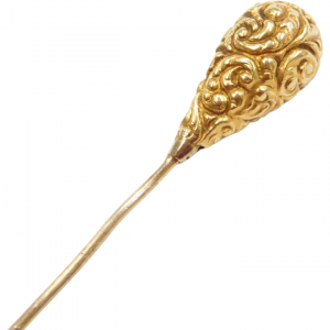 14k Ornate  Victorian Gold Stick Pin