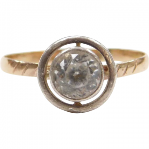 .80ct Victorian White Sapphire Ring (1800s)