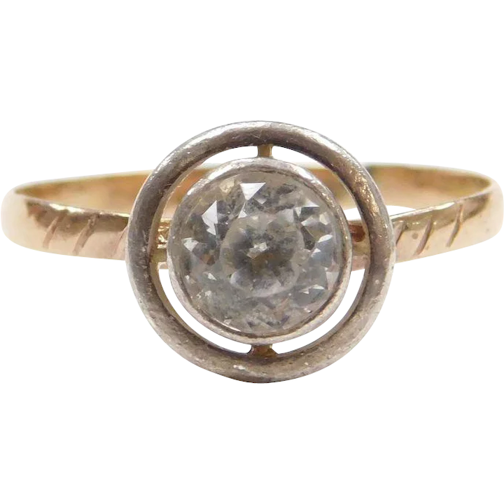 .80ct Victorian White Sapphire Ring (1800s)
