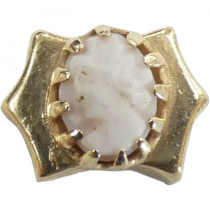 Cameo Slide Charm - Victorian Revival 14k