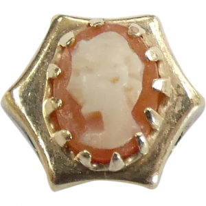 Victorian Revival Sliding Cameo Charm 14k