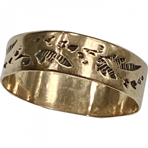 1850s Victorian Wedding Band 10K Rose Gold