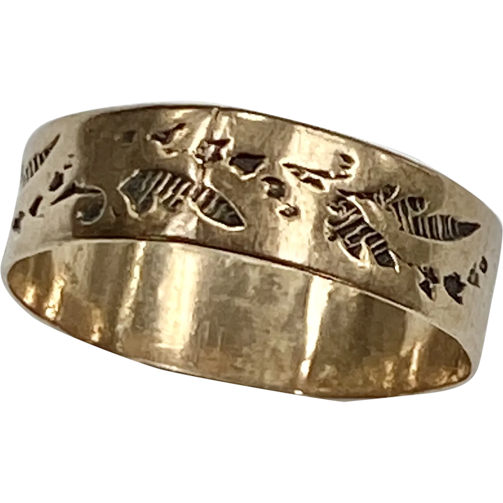 1850s Victorian Wedding Band 10K Rose Gold