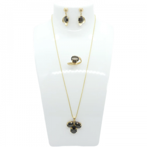Vintage Black Sapphire Jewelry Set Parure