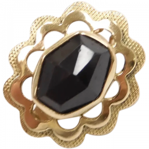 Vintage Rose Cut Garnet Enhancer Pendant Charm 14k Gold