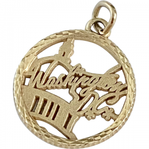 Vintage Washington DC Charm 14K Gold