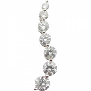 Wave 1.45 ctw Diamond Journey Pendant 14K White Gold