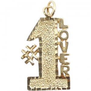 #1 Lover Pendant 14K Yellow Gold
