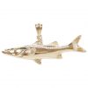 Snook Fish Pendant with white diamond stripe
