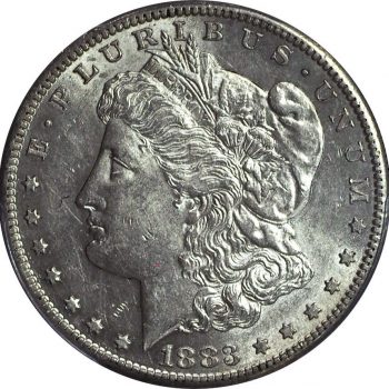 1883-S Morgan Silver Dollar AU55 PCGS close up