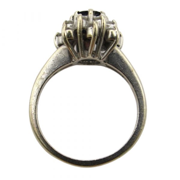1.58ctw Sapphire Ring with Diamond Accents 14K top