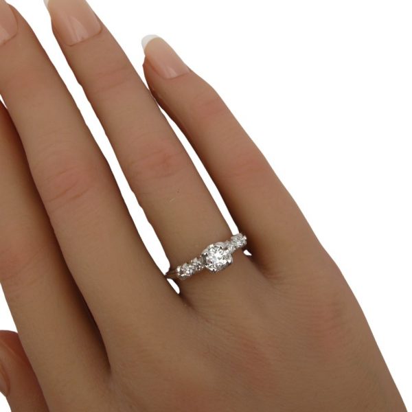 .46ctw Art Deco Engagement Ring Platinum hand