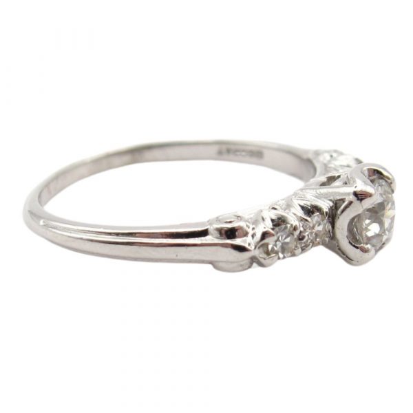 .46ctw Art Deco Engagement Ring Platinum side