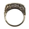 .75ctw Art Deco Three Stone Diamond Ring 14K top