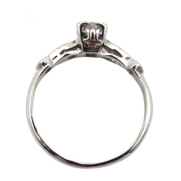 Art Deco .50ctw Diamond Engagement Ring Platinum top