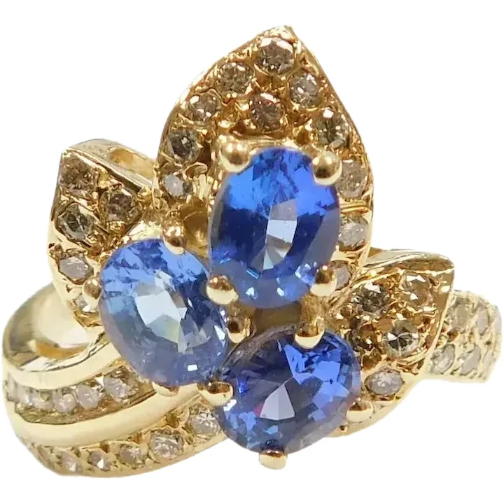 1.43ctw Tanzanite Freeform Ring