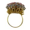 Flower Ring 18K Gold Ruby Sapphire and Diamond 3.02 Carats top