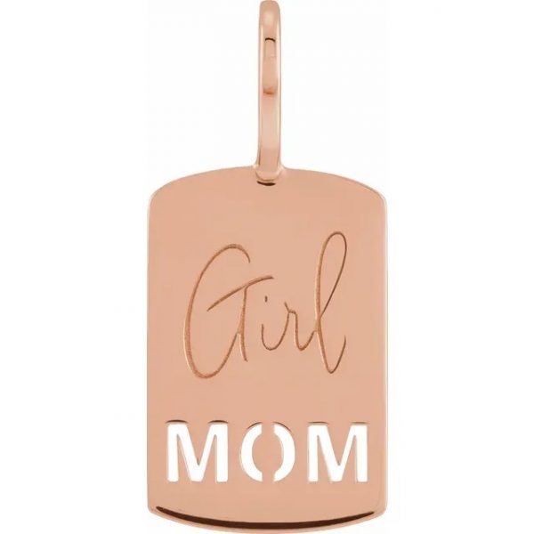 Girl Mom Pendant Rose Gold
