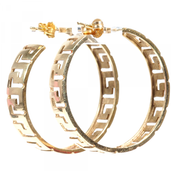 Greek Hoop Earrings Back