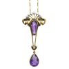 Art Nouveau Amethyst Lavalier Necklace