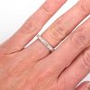 1 Carat Diamond Eternity Band French Set White Gold Hand
