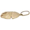 Detailed Sand Dollar Pendant Charm 14k Yellow Gold Side