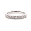 Half Carat Round Diamond Bezel Stack Band White Gold