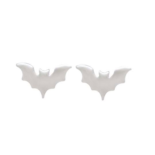 Tiny Flying Bat Earrings, Sterling Silver Studs