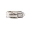 Triple Diamond Band Stack Look White Gold Side