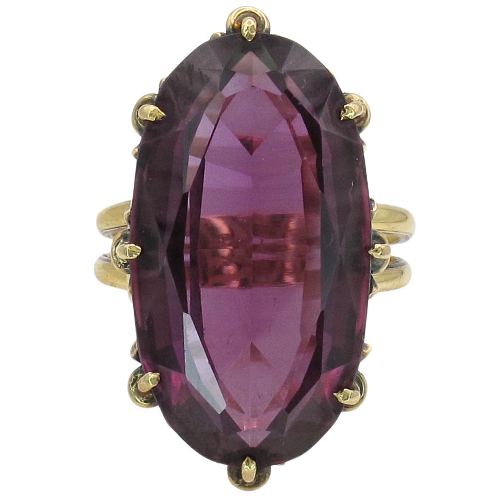 19ct Oval Alexandrite Edwardian Ring 18k