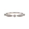 Diamond Milgrain Scallop Stack Band White Gold