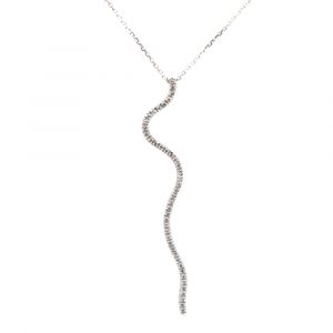 White Gold Diamond Snake Necklace