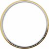 14k Two Tone Step Edge Wedding Band Profile