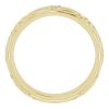 Yellow Gold Diamond Wave Band with Vine Detail Profile