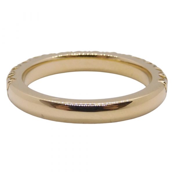 Round Diamond Wedding Band Stack Ring 1.056ctw 14k Yellow Gold Back