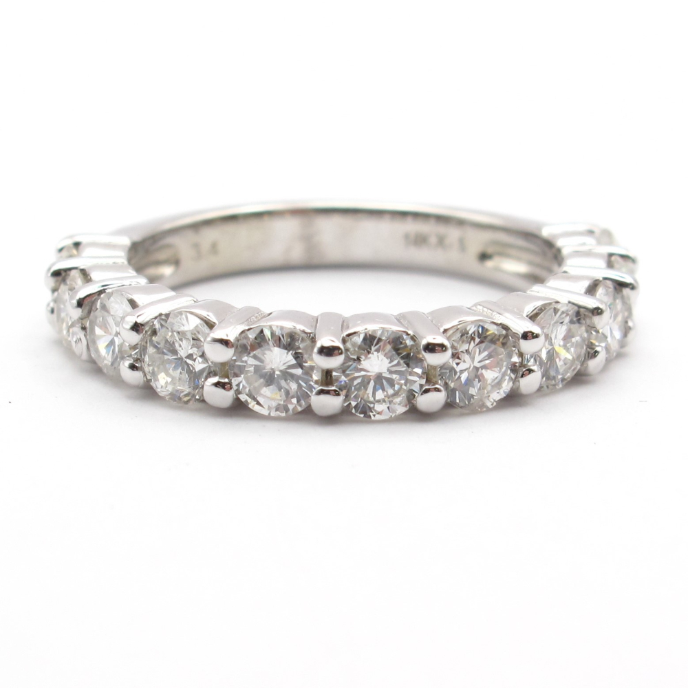 Eleven Diamond Anniversary Wedding Band 1.45 ctw 14k White Gold