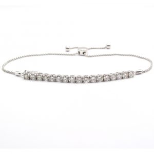 2 Carat Diamond Tennis Bracelet Bolo White Gold