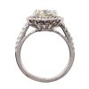 2.5 Carat Diamond Engagement Ring Halo Profile