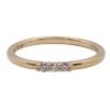 Sweet Three Diamond 0.041 ctw Band Ring 14k Yellow Gold Front