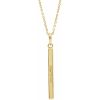 Engravable Four Sided Bar Necklace Example