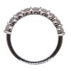 Nine Round Diamond Wedding Band Stack Ring 0.90 ctw 14k White Gold Side Profile