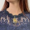 Plique A Jour Cherub Putto Pendant 18k Worn