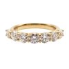 Seven Diamond Anniversary Band Yellow Gold