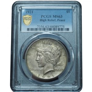 1921 Peace Dollar High Relief MS63 PCGS