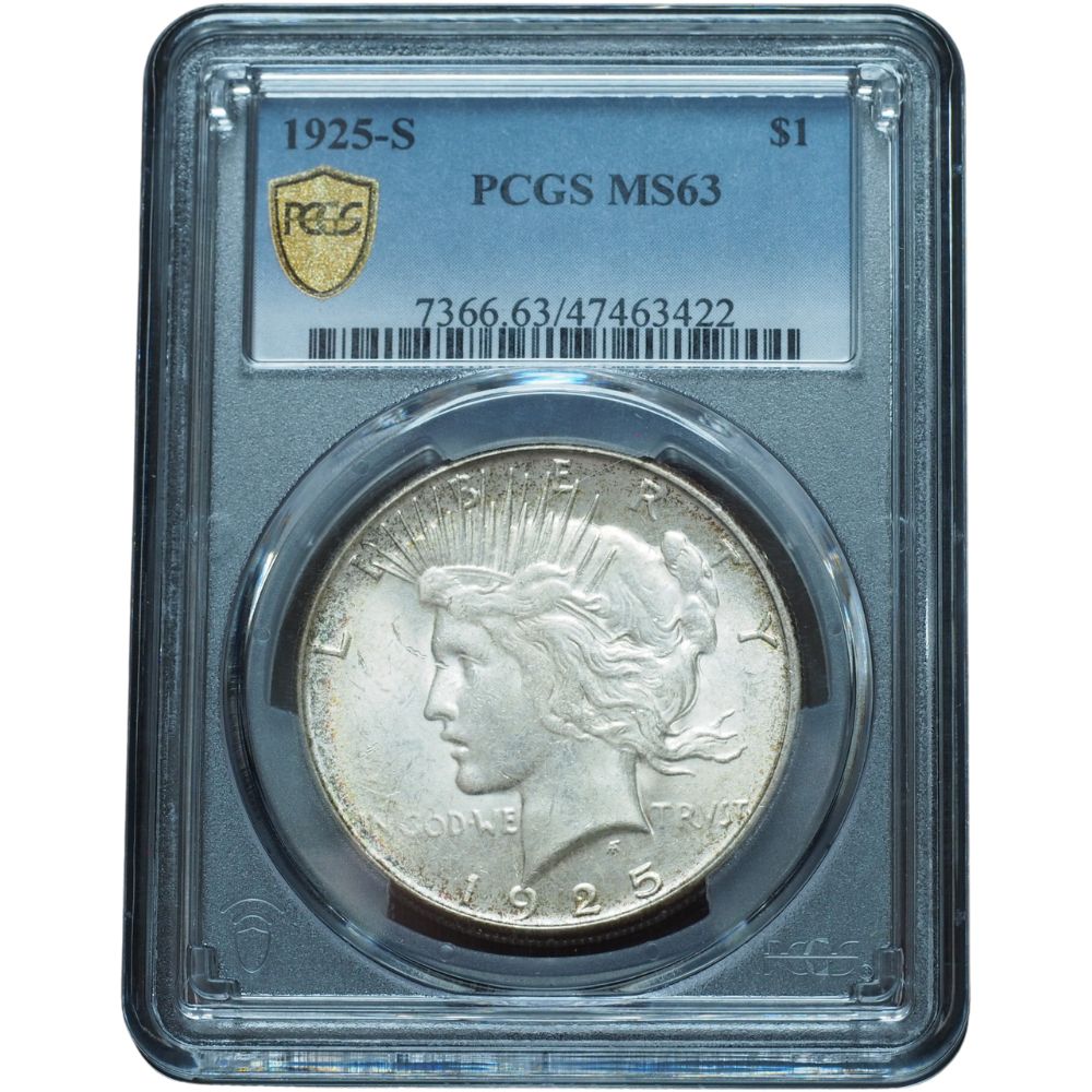 1925 S Peace Dollar MS63 PCGS