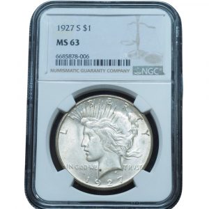 1927 S Peace Dollar MS63 NGC