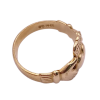Claddagh Vintage Celtic Ring 14K Solid Gold Unisex Style and Size hallmark view