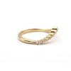 Curved Tapered Diamond Wedding Band Yellow Gold Side