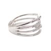 Four Row Diamond Negative Space Band White Gold Side