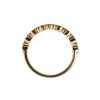 Milgrain Bezel Diamond Stack Band Yellow Gold Profile